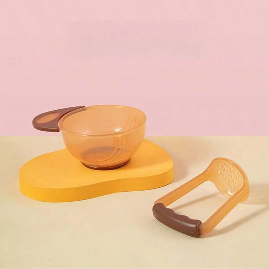Baby Food Grinding Bowl Set | Manual Puree Maker & Feeder