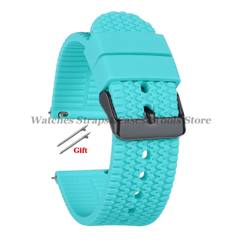 Soft Silicone Watch Bands | Quick Release Rubber Strap for All Watches