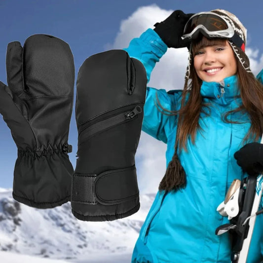 Guantes de esquí cálidos de invierno | Manoplas impermeables con pantalla táctil