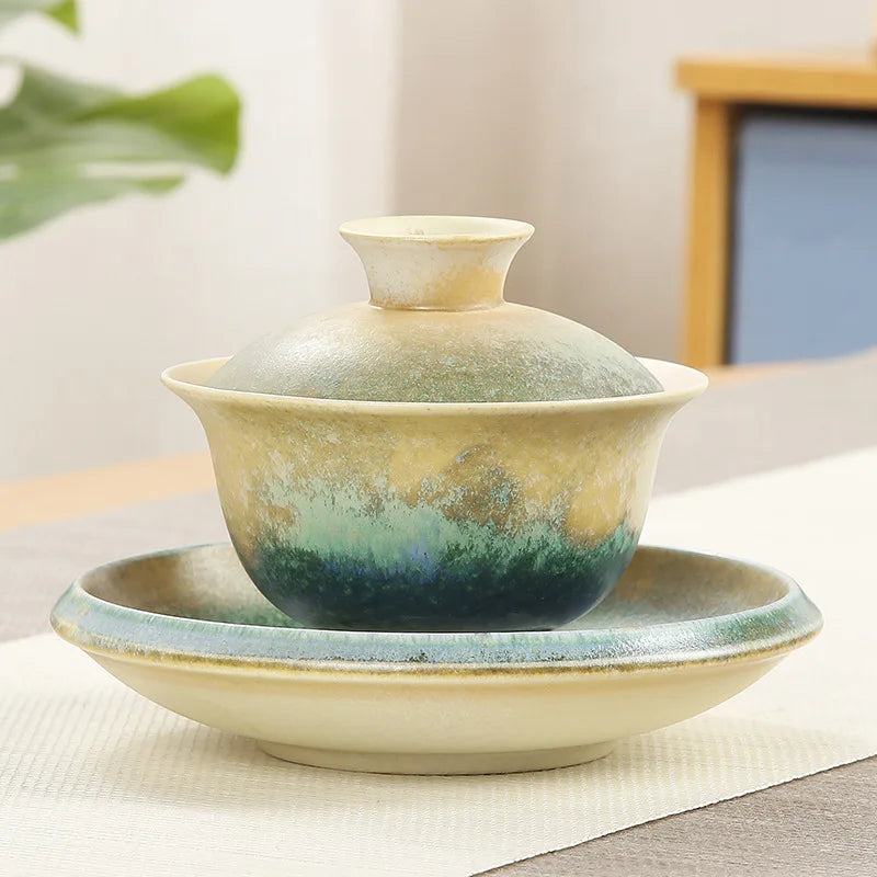 Elegante juego de tazas de té de cerámica | Perfecto para ceremonias del té