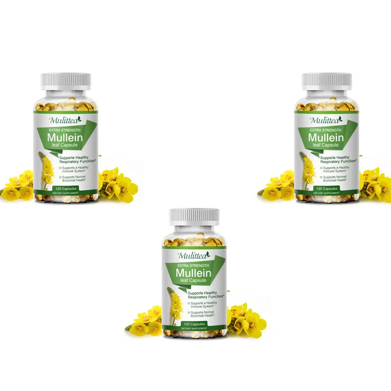 Natural Mullein Leaf Capsules | Herbal Supplement for Lung Health