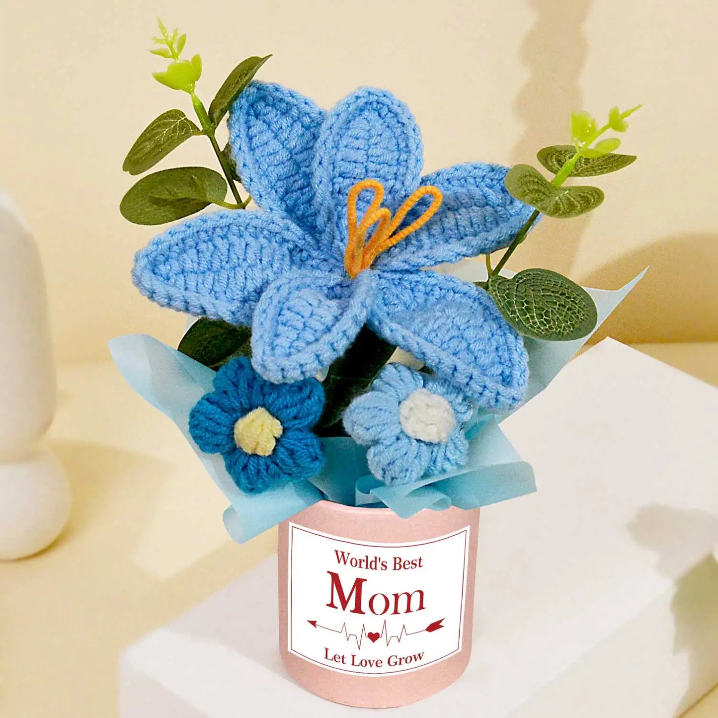 Ramo de flores de ganchillo hecho a mano | El regalo perfecto para decorar el hogar