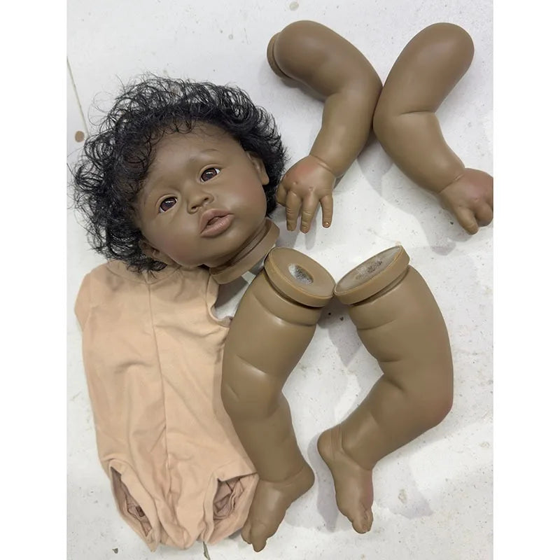 20-Inch Curly Hair Reborn Doll Kit | Unfinished Doll Parts