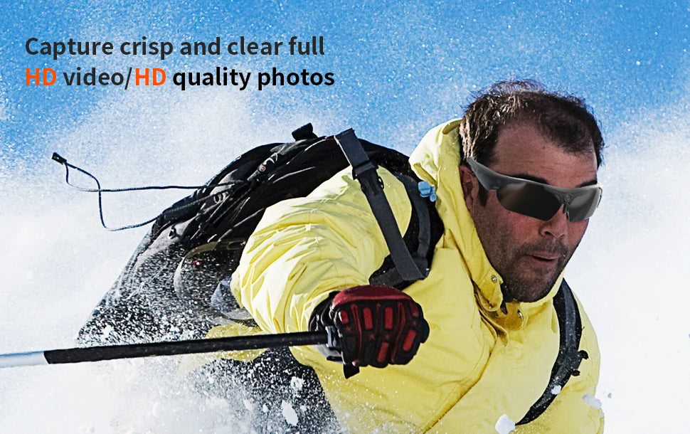 Smart Glasses with HD Camera | Outdoor Sports Recorder Goggles