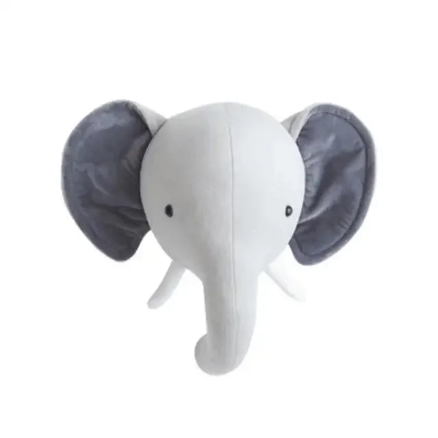Animal Head Wall Decor | Cute Plush Animal Hanging Mounts for Kids