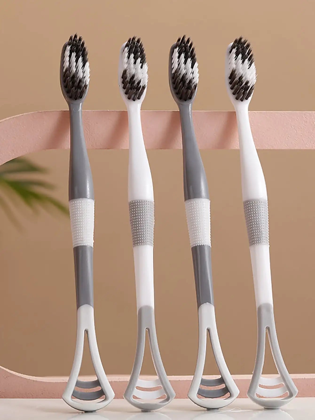 8pcs Soft Fur Couple Toothbrush Set | Gentle Dental Care Essentials