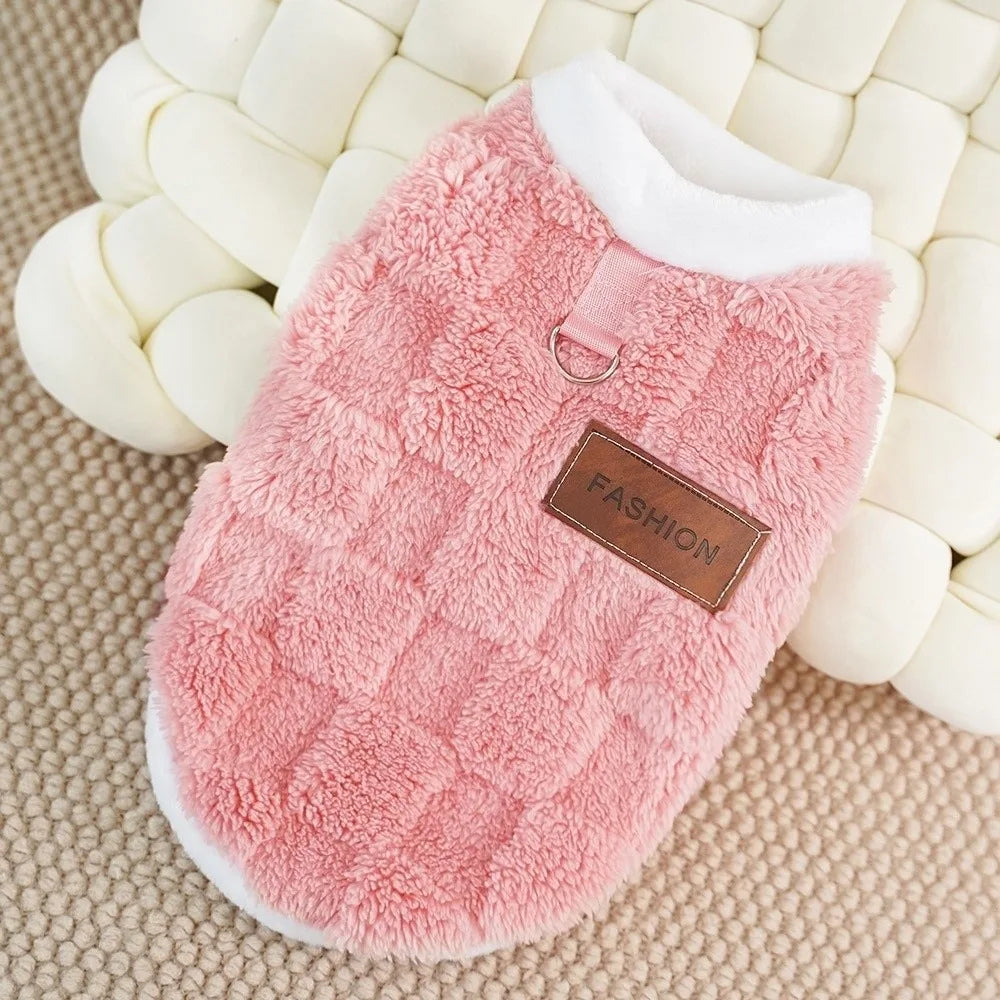 Comfortable Velvet Winter Dog Pullover Vest | Soft & Warm Coat