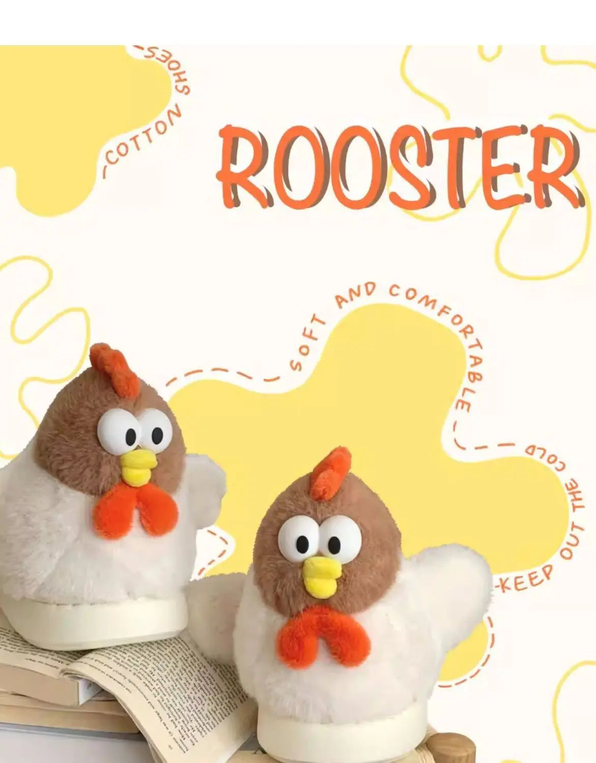 Women's Cute Chick Plush Slippers | Fluffy Warm Winter Shoes