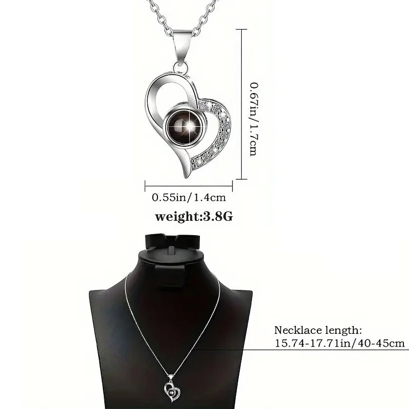 Heart-Shaped Red Rose Necklace | Perfect Gift for Any Occasion