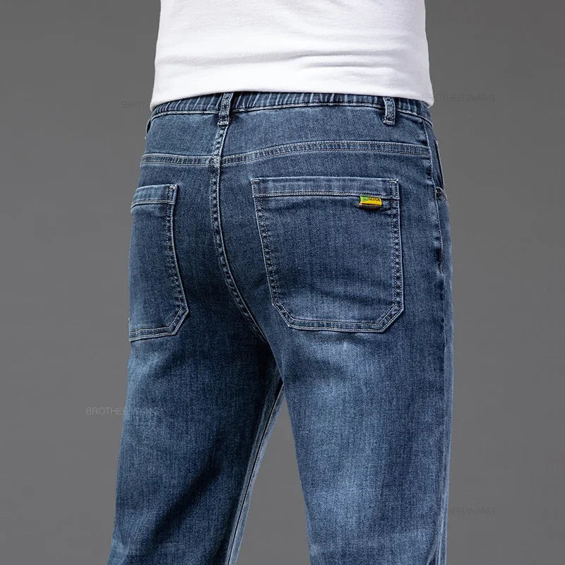 Men's Casual Loose-Fit Straight Jeans | Comfortable Everyday Denim
