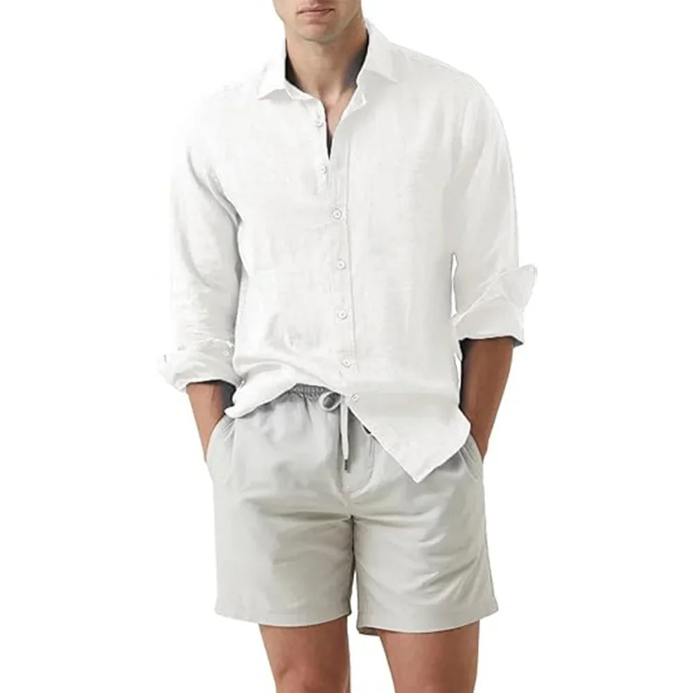 Men's Solid Color Hawaiian Shirts | Casual Summer Beachwear