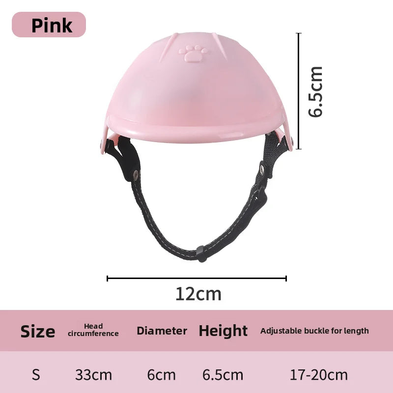Pink Pet Helmet | Stylish Dog & Cat Motorcycle Accessory