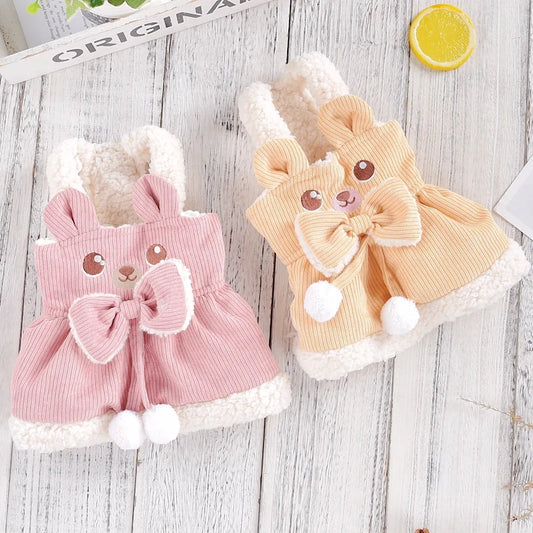 Elegantes vestidos de pana para perros | Disfraces cómodos de invierno para mascotas
