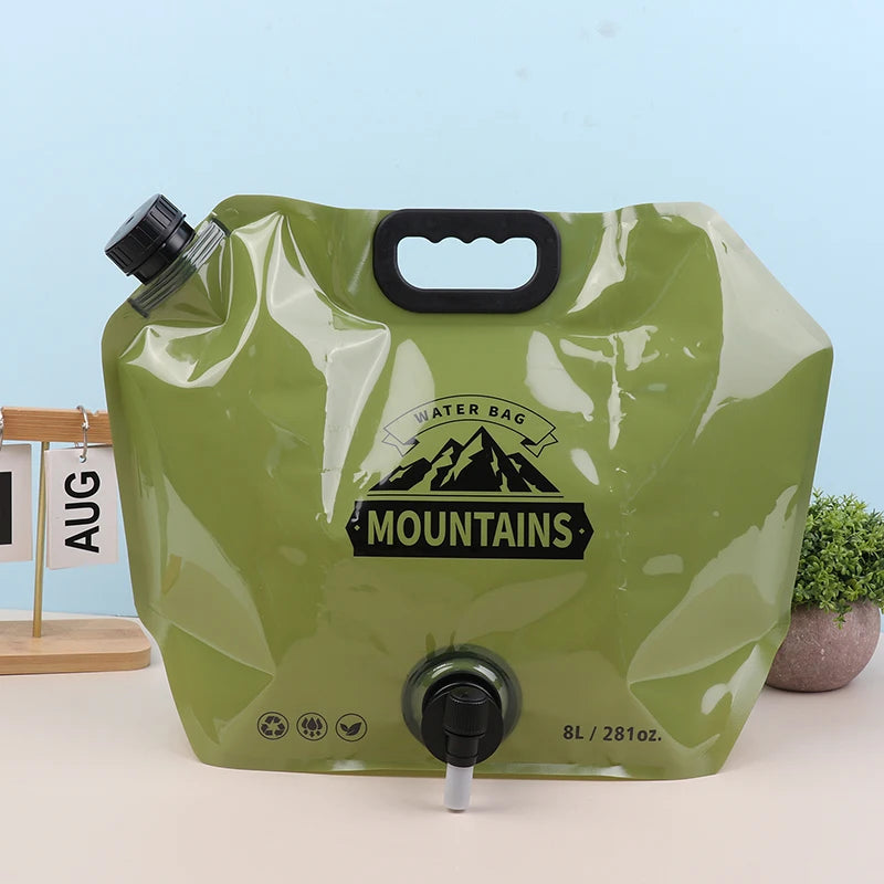 Portable 0.8L Water Bag for Camping & Travel | Compact Water Container