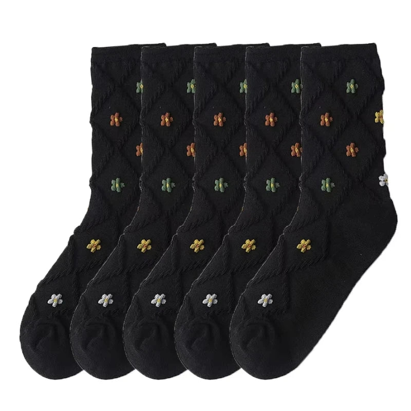 Women's Mid-Calf Floral Socks | Stylish Comfort for Every Occasion