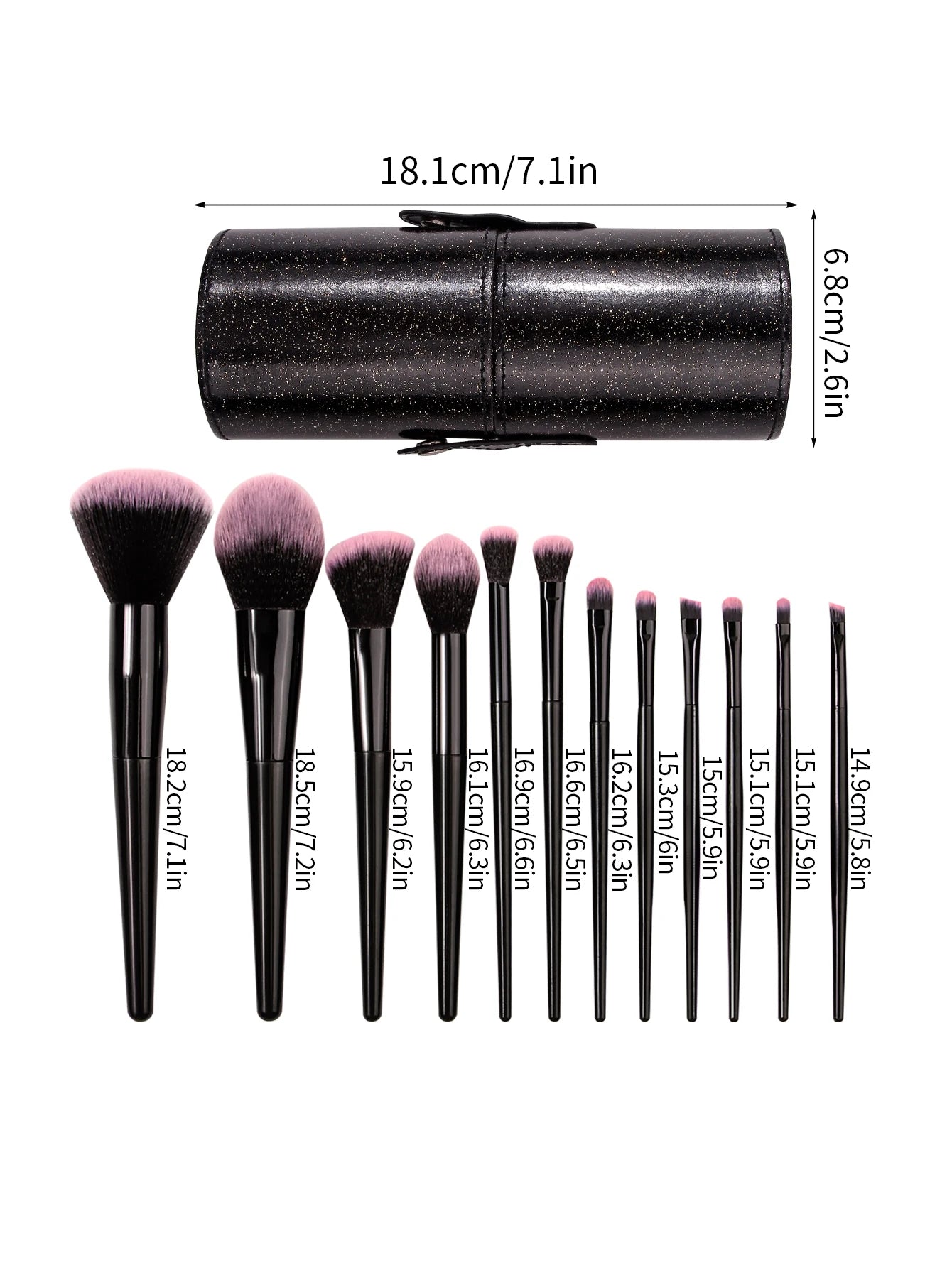 13PCS Synthetic Bristle Makeup Brush Set | Essential Makeup Tools