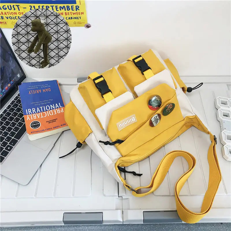 Stylish Waterproof Nylon Messenger Bag | Unisex Crossbody Satchel