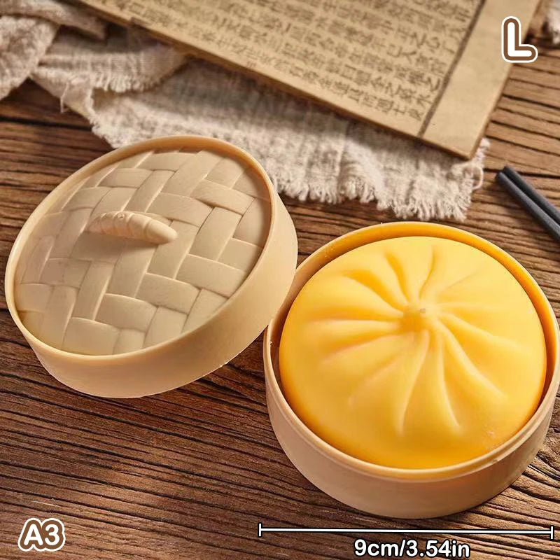Giant Dumpling Squeeze Toys Anxiety Relief Fidget Toy Simulation Food Steamed Stuffed Bun Squeeze Decompression Dough Toy〔Nest〕