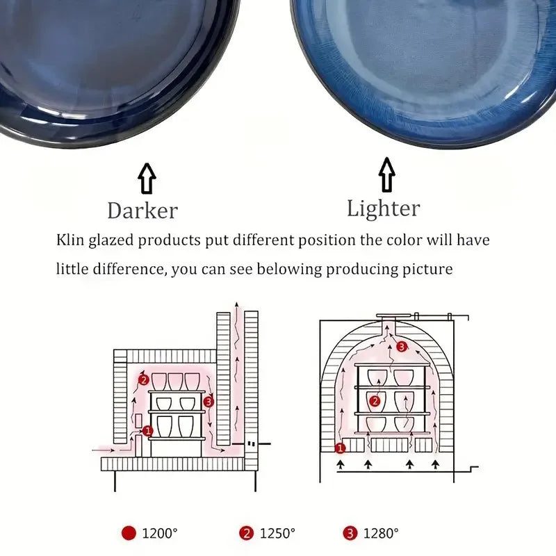 Stylish Ceramic Cat Eye Blue Plate | Elegant Dining Essential