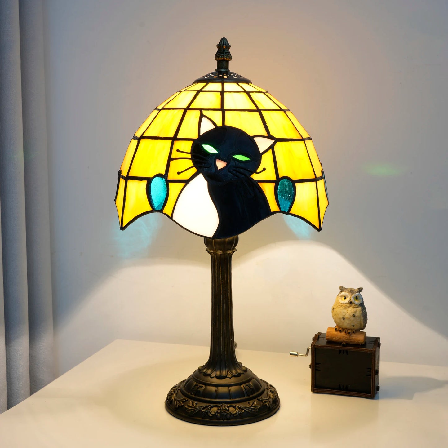 Cute Black Cat Table Lamp for Kids' Rooms | Nightstand Decor