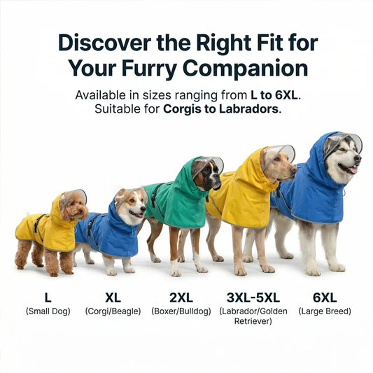 Waterproof Dog Raincoat | Reflective Hooded Pet Gear for Dogs