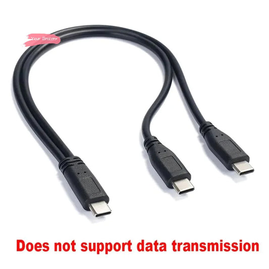 USB C Cable Splitter | Dual Charging & Data Transfer Cable