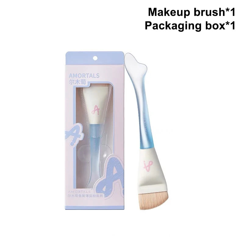 Set de brochas de maquillaje ultrafinas y esponja sin marcas | Herramientas de belleza esenciales