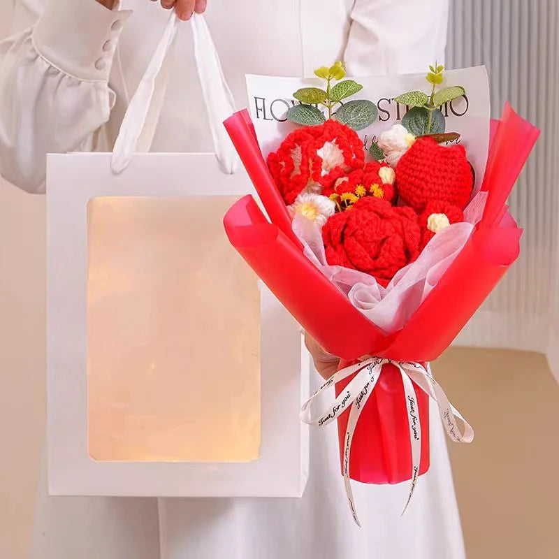 Ramo de Flores de Ganchillo Tejido a Mano | El Regalo Perfecto para Cualquier Ocasión