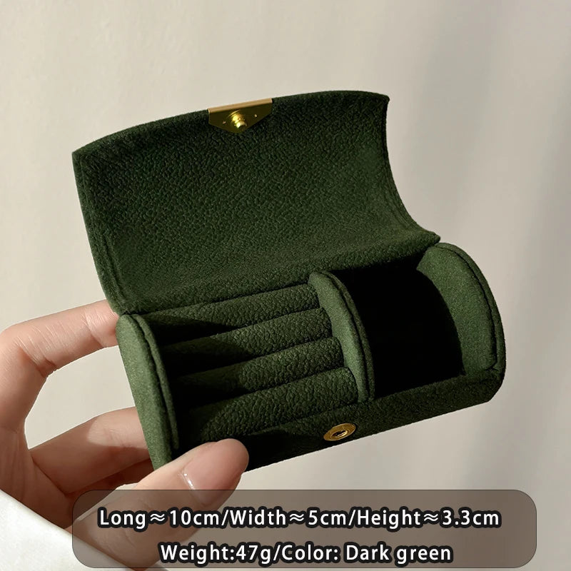 Portable Mini Jewelry Storage Box for Business Trips | Light Luxury