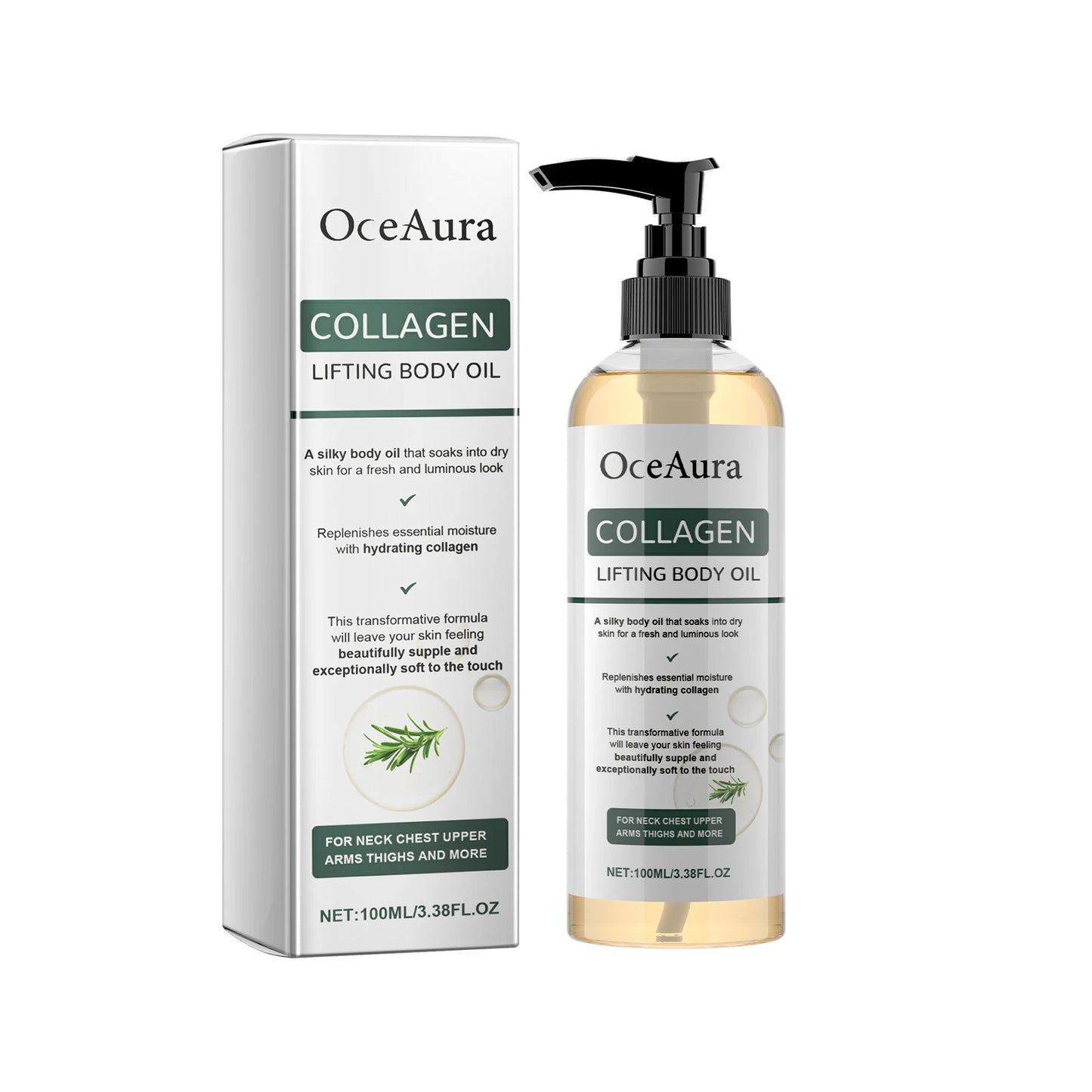 Collagen Body Oil for Skin Tightening and Elasticity Enhancement