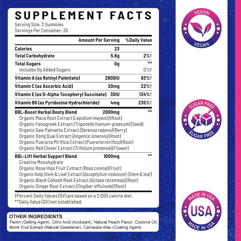 Breast Gummies for Development | Hair Growth Support
