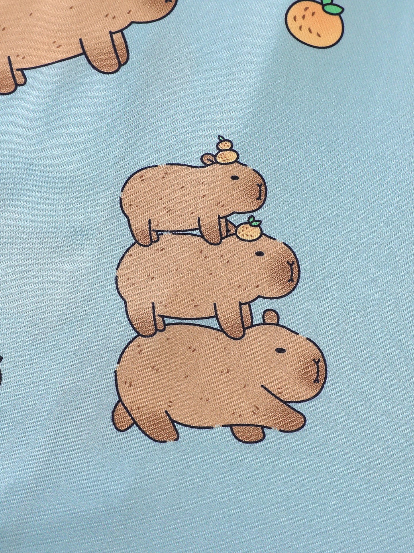 Cute Capybara Cardigan Pajamas Set for Women | Comfy Sleepwear