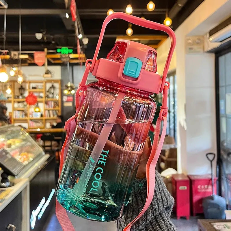 1.5/2 Liter Portable Water Bottle | BPA Free Sports Bottle with Straw