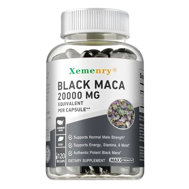 Black Maca Root Capsules | Enhance Energy & Reproductive Health