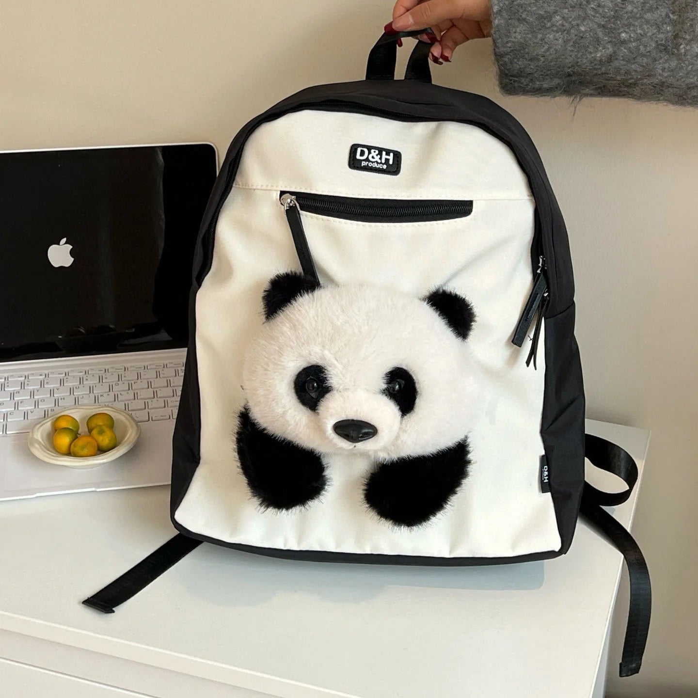 Cute Panda Backpack | Fashionable Lightweight School Bag for Students