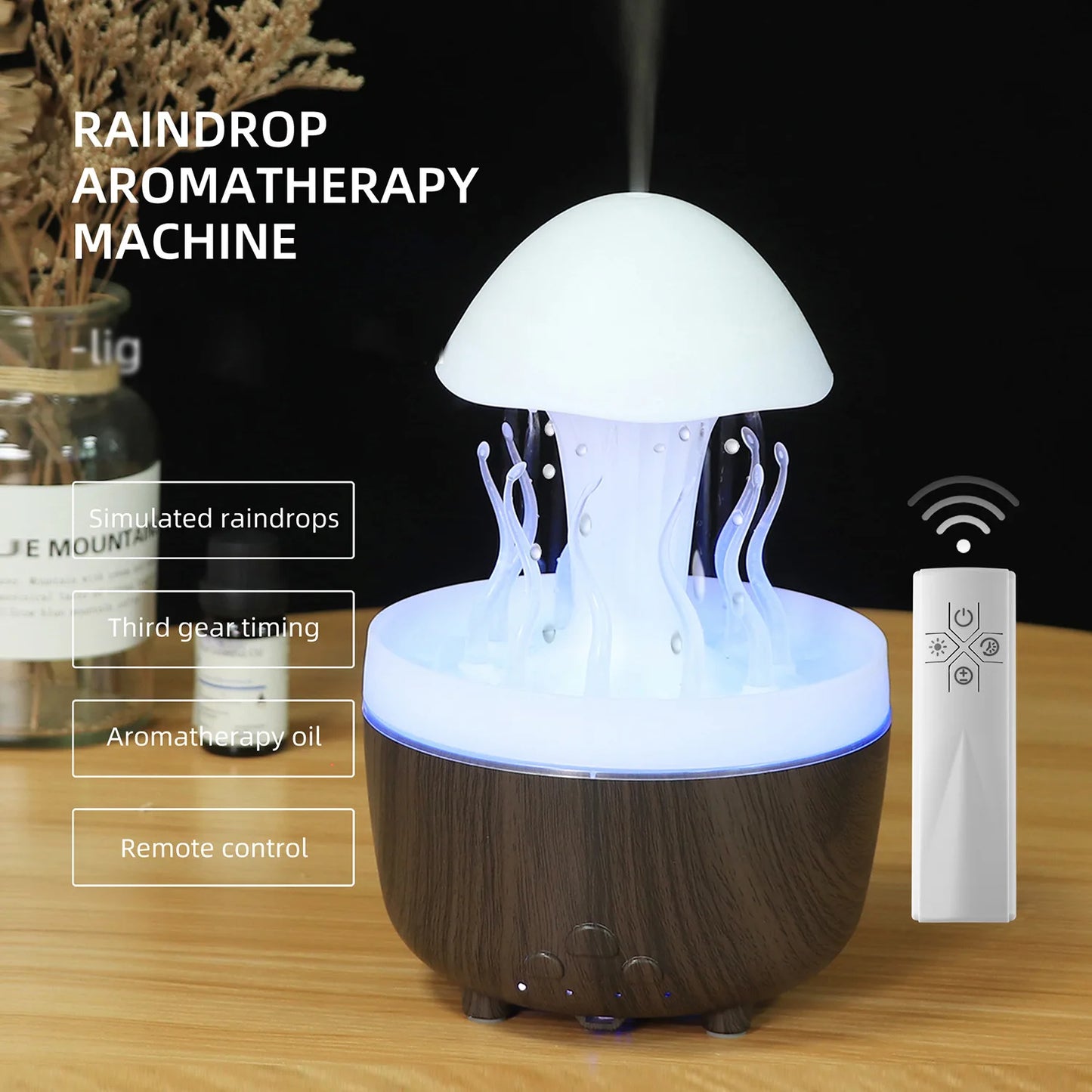Colorful Night Light Aromatherapy Humidifier | Relaxing Bedroom Decor