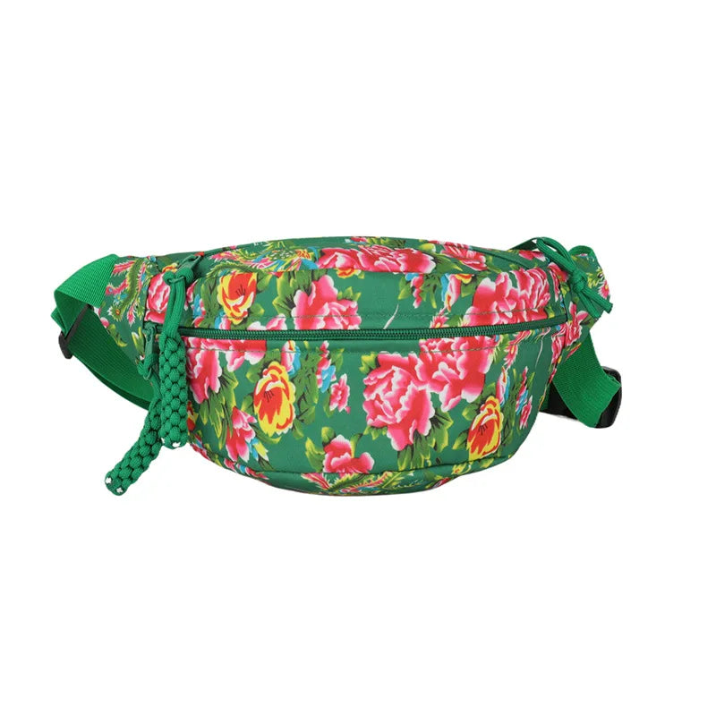 Stylish Floral Chest Bag | Unisex Crossbody Waist Bag for All