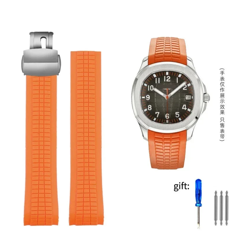 High Quality Soft Rubber Watch Band | 21mm Silicone Replacement Strap