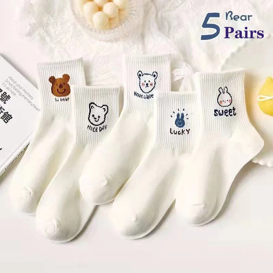 Women's Winter Cartoon Bear Socks | Cute Kawaii Style Collection