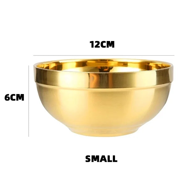 Elegant Stainless Steel Golden Bowls | Versatile Dipping Dishes
