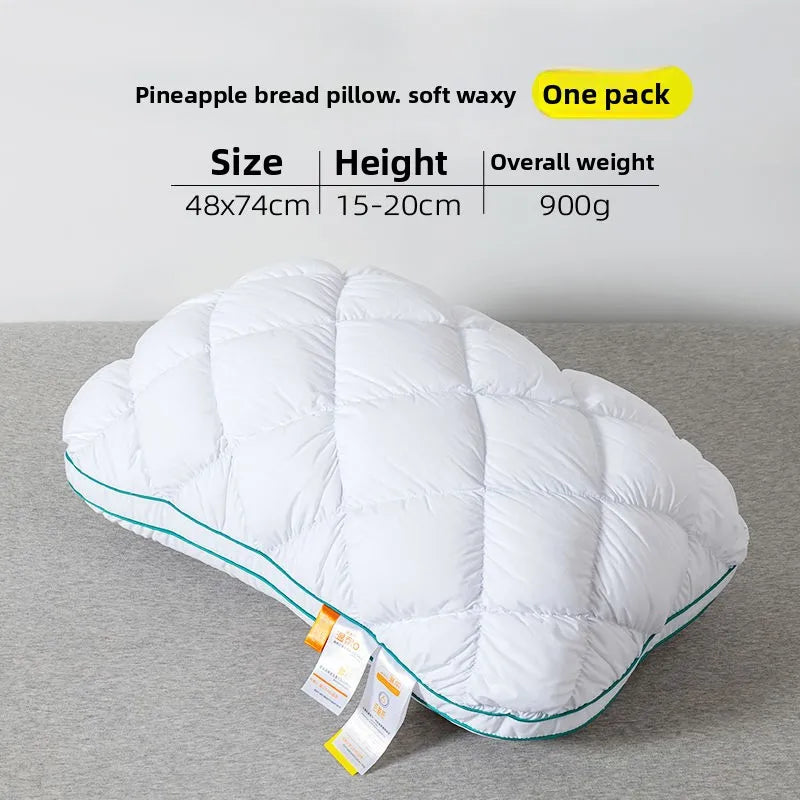 Soft Pineapple Bread Pillow | Fluffy Neck Support for Sleep