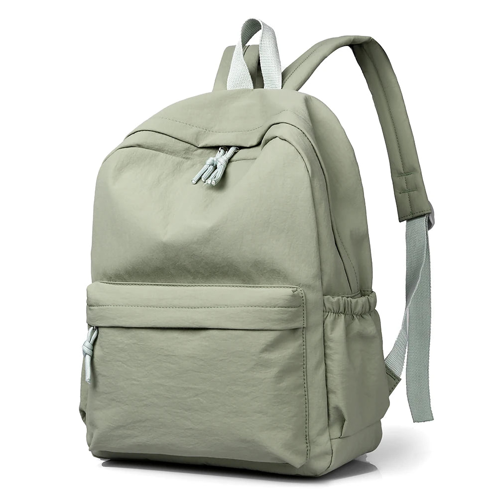 14-inch Laptop Backpack Large Capacity Lightweight Student Backpack Unisex Design Splash-Resistant Nylon Casual Backpack