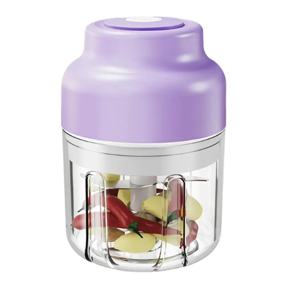 Mini Wireless Electric Garlic Crusher Portable 320ml Chopper USB Charging Ginger Chili Vegetable Masher Kitchen Machine