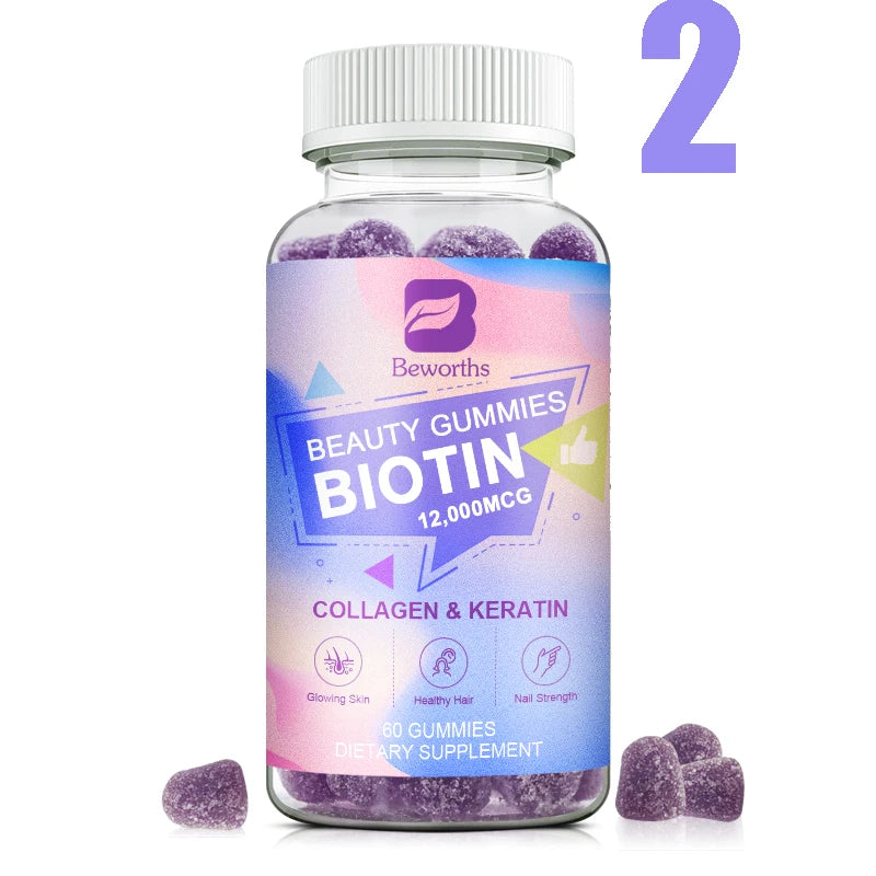 Collagen Biotin Gummies for Hair Growth & Skin Care