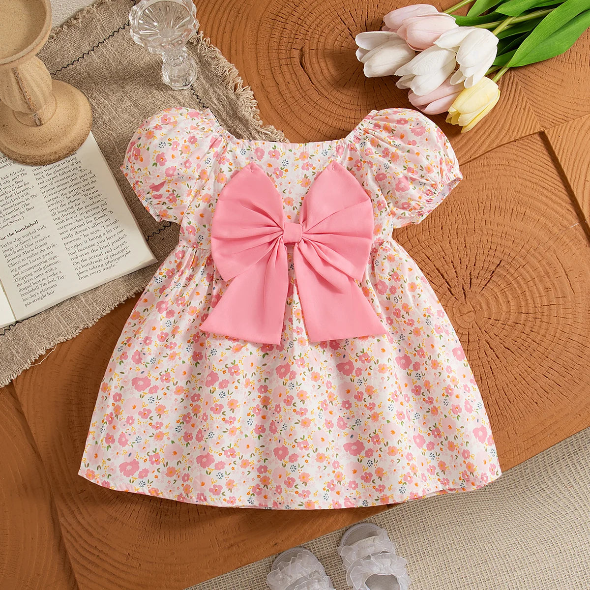 Adorable Summer Dresses for Girls | Cute Floral Bow Decoration