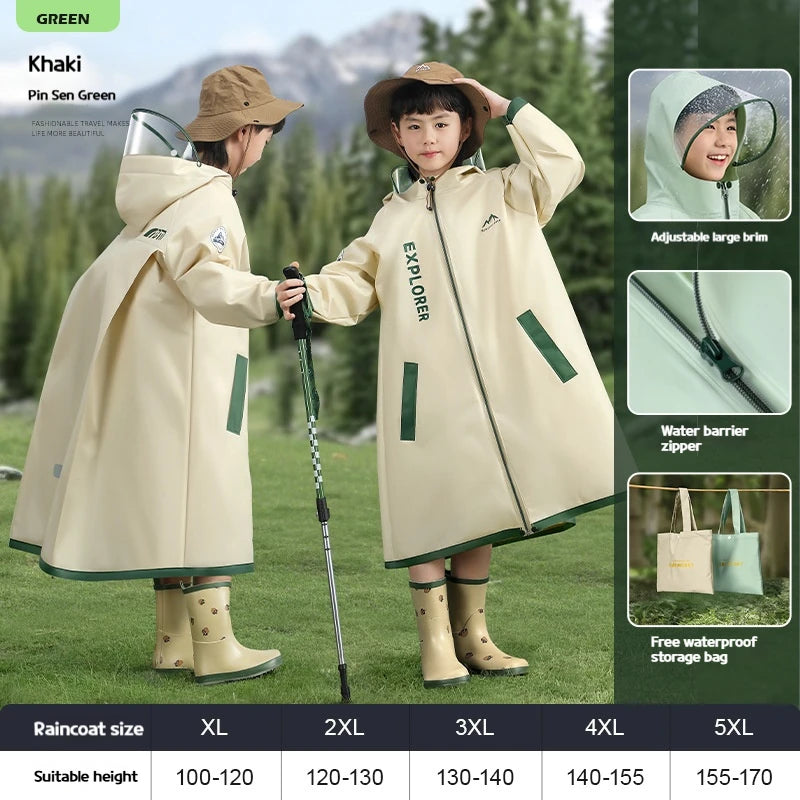 Full Body Rain Protection Backpack Raincoat for Students | Waterproof Gear