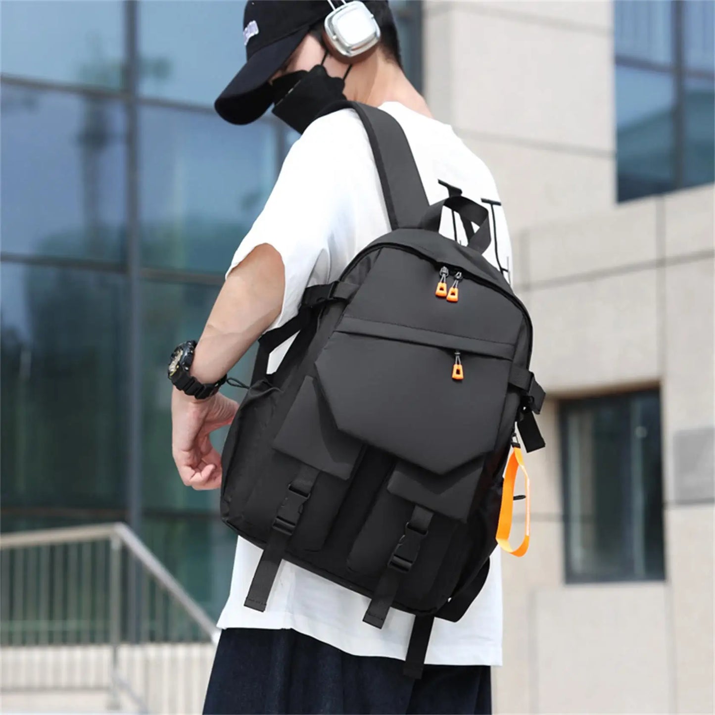 Mochila impermeable de lujo para hombre | Bolsa espaciosa para viajes y escuela