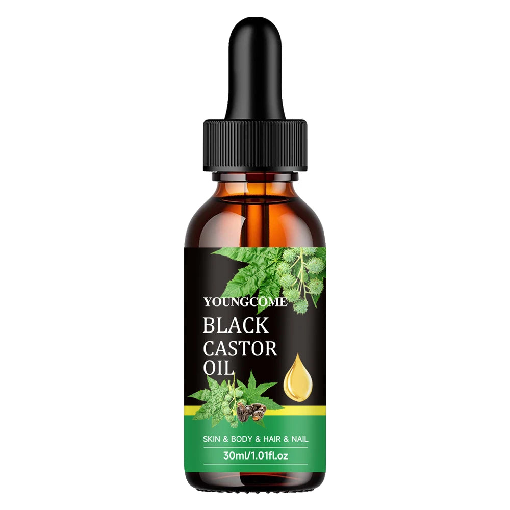Organic Black Castor Oil | Nourishing Massage Oil for Skin & Hair