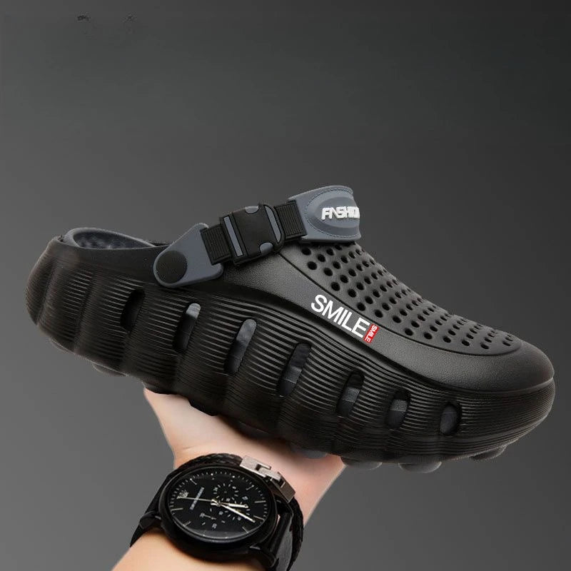 2026 Summer New Cave Shoes Outdoor Non slip Cool Slippers One Step Trendy Thick Bottom Odor proof Beach Shoes