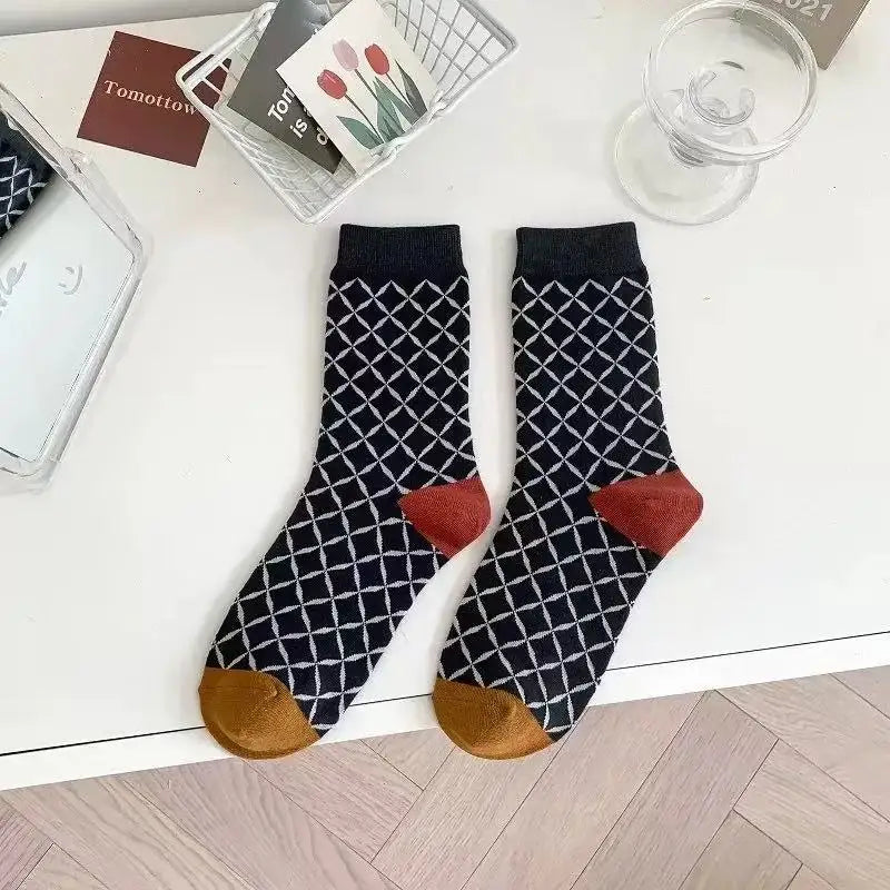 Cute Women's Cotton Socks | Retro Embroidery & Floral Styles